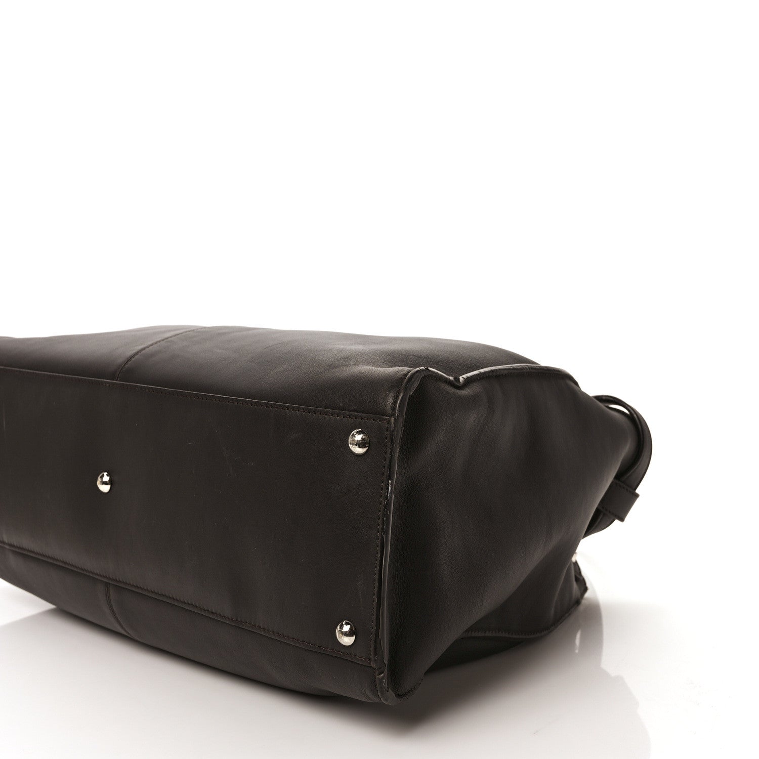 Fendi Vitello Seta Shearling FF 1974 Large Peekaboo X-Lite Brown 8 of 11