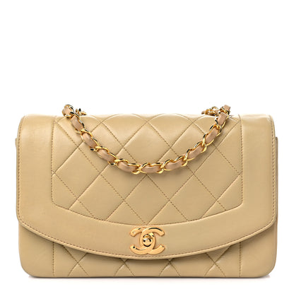 Chanel Lambskin Quilted Small Single Flap Beige 1 of 14