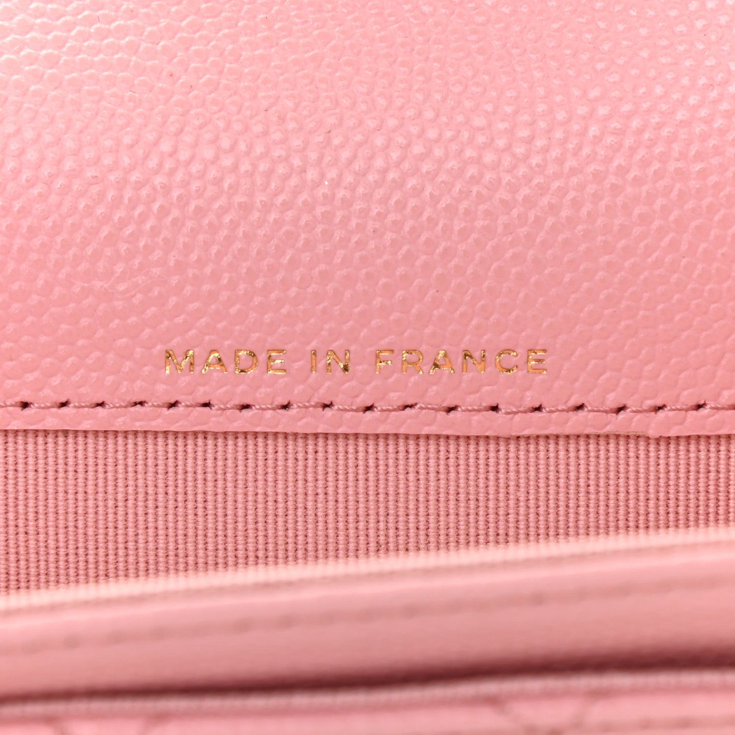 Caviar Quilted Flap Card Holder Wallet Light Pink