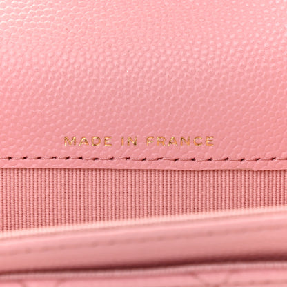 Chanel Caviar Quilted Flap Card Holder Wallet Light Pink 7 of 10