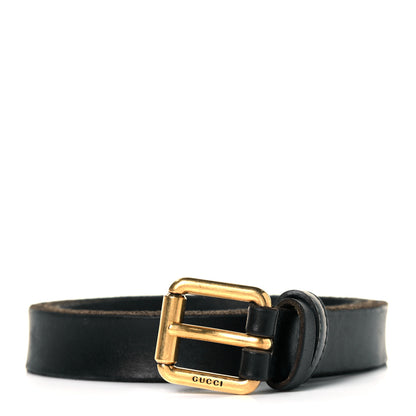 Gucci Calfskin Skinny Feline Belt 100 40 Black 1 of 5
