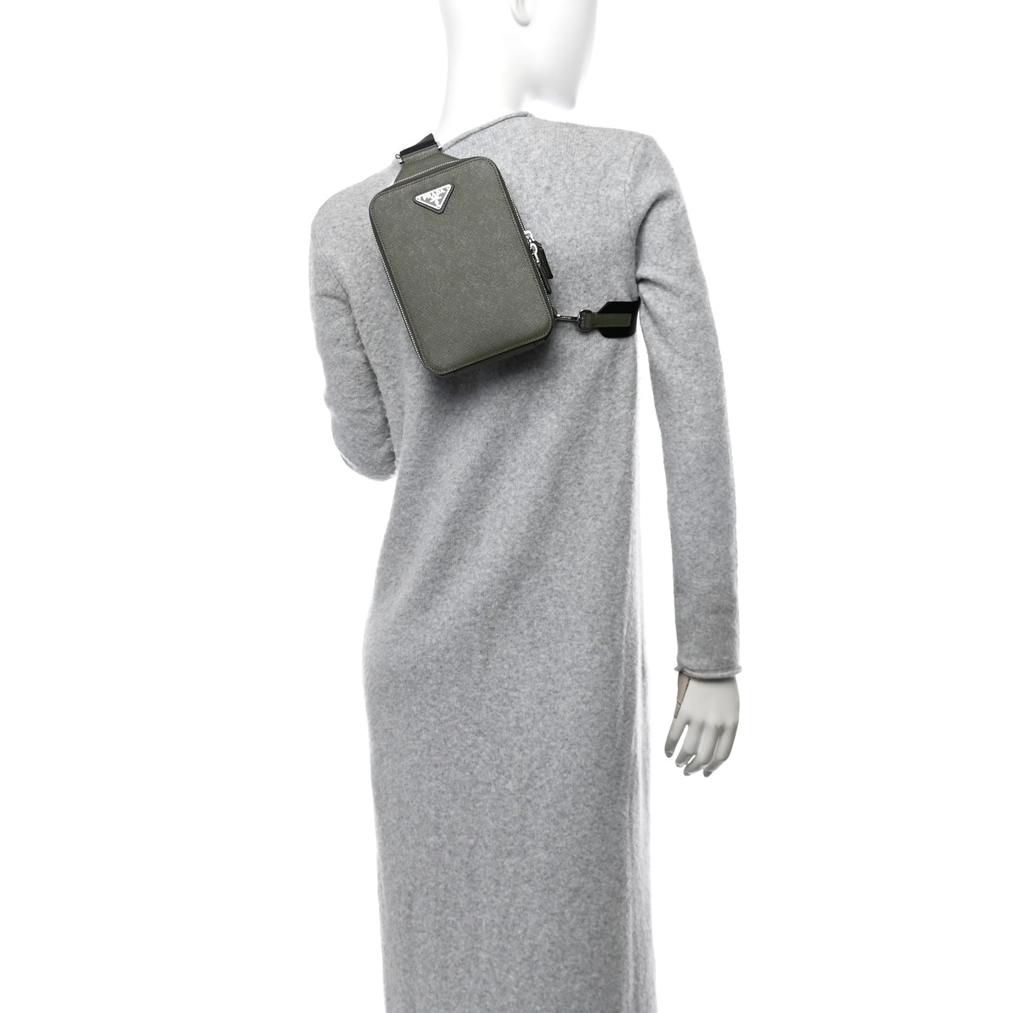 Saffiano Brique Sling Bag Loden Green