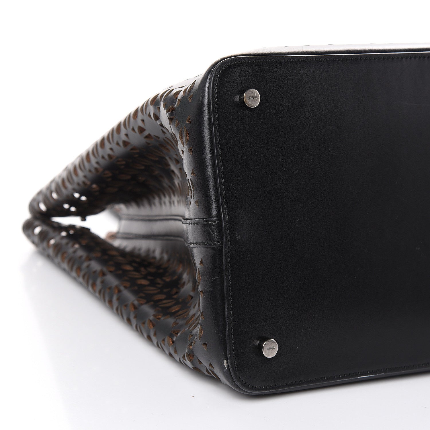 Alaia Calfskin Laser Cute Mina 32 Bag Black 8 of 14