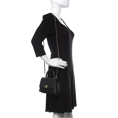 Chanel Caviar Quilted Extra Mini Coco Handle Flap Black 2 of 10