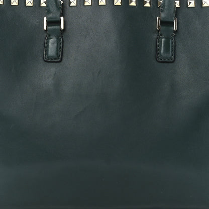 Valentino Garavani Vitello Small Rockstud Top Handle Tote Deep Green 9 of 15