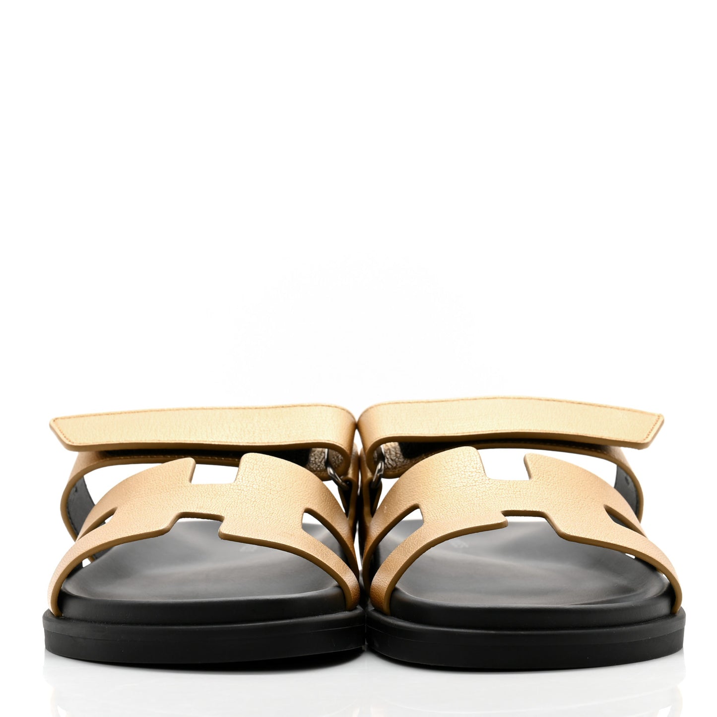 Metallic Goatskin Womens Chypre Sandals 38.5 Dore
