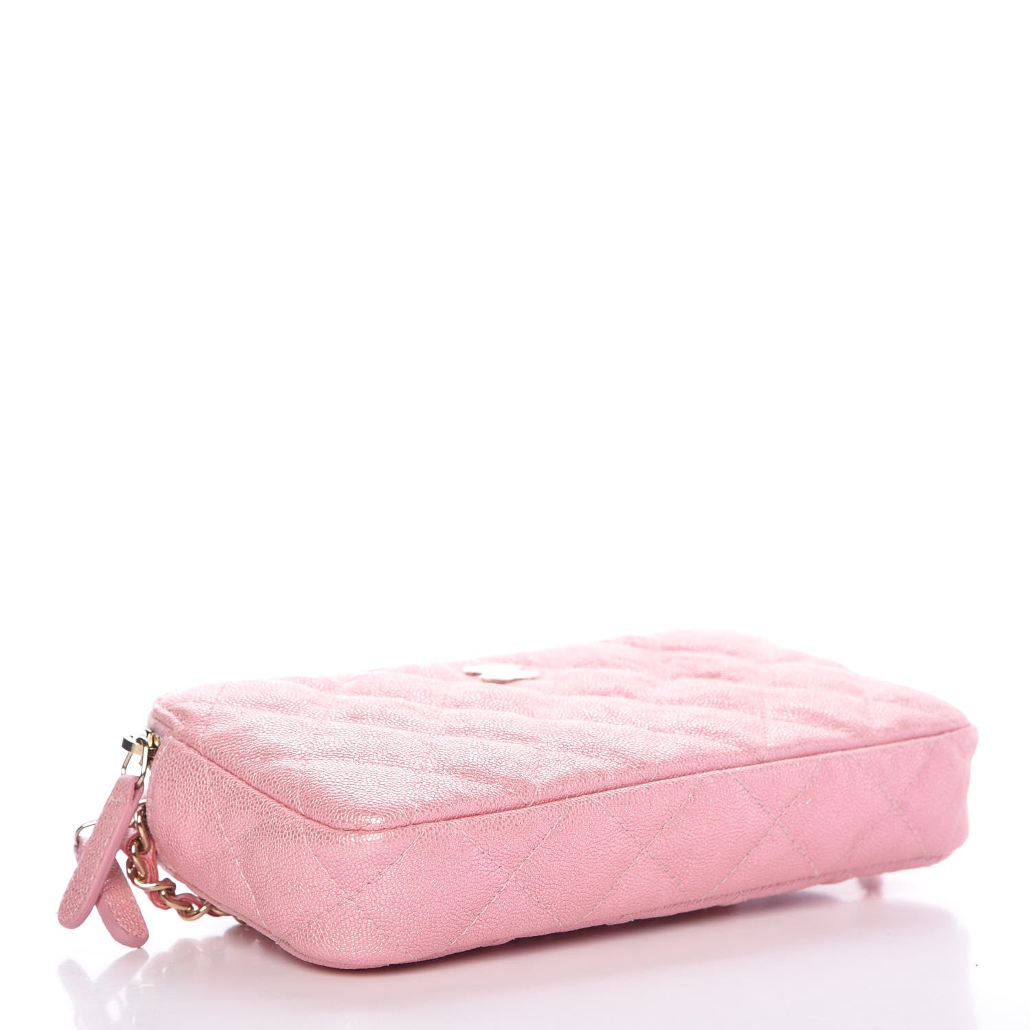 Chanel Iridescent Caviar Quilted Clutch With Chain Rose 4 of 11