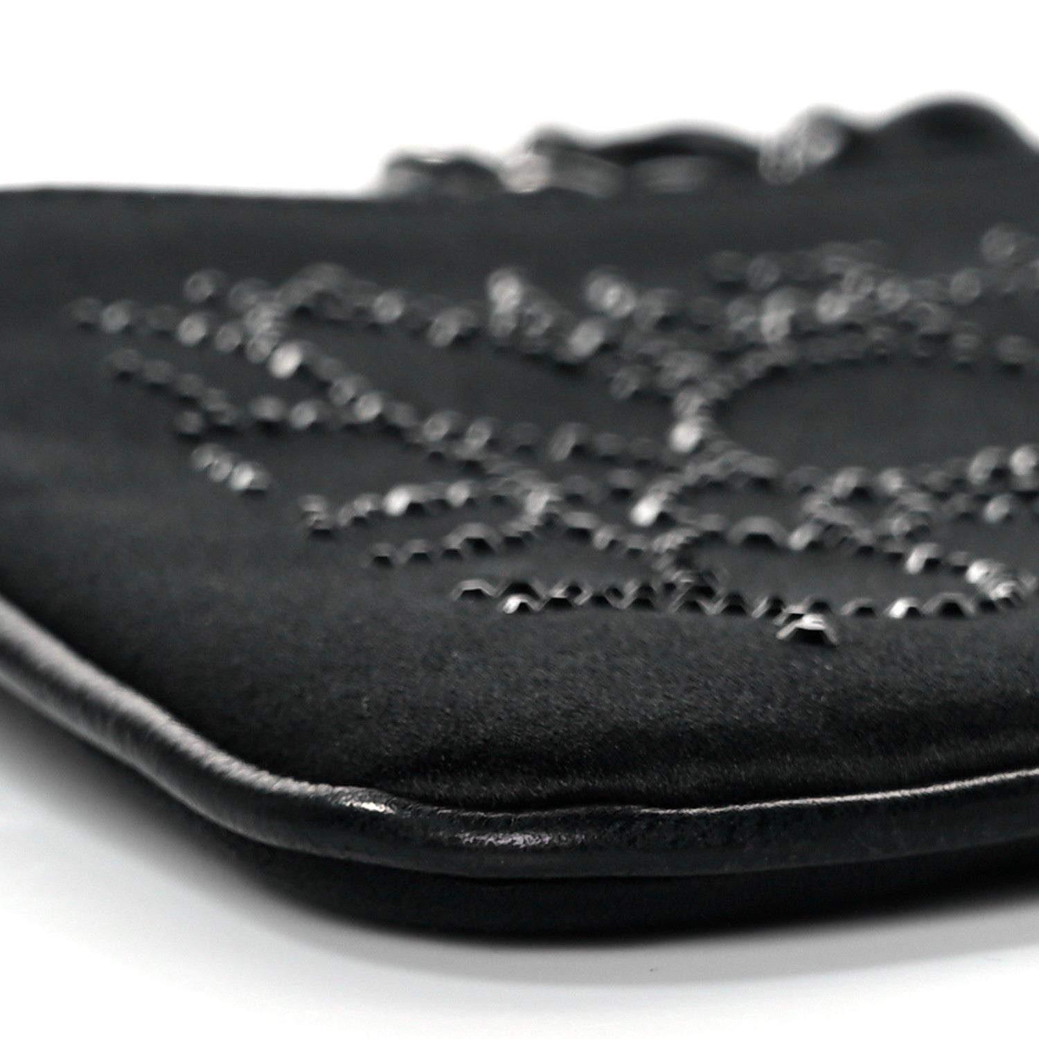 Chanel Satin Crystal Camellia Evening Bag Black 6 of 7