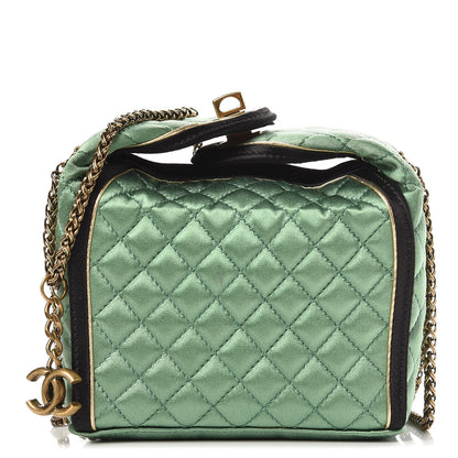 Chanel Satin Paris Shanghai Take Away Evening Bag Green 1 of 8