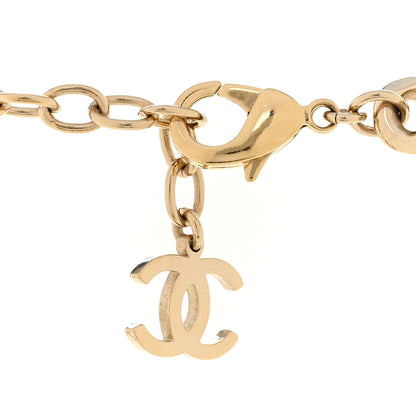 Chanel Crystal CC Chain Choker Necklace Gold 7 of 8