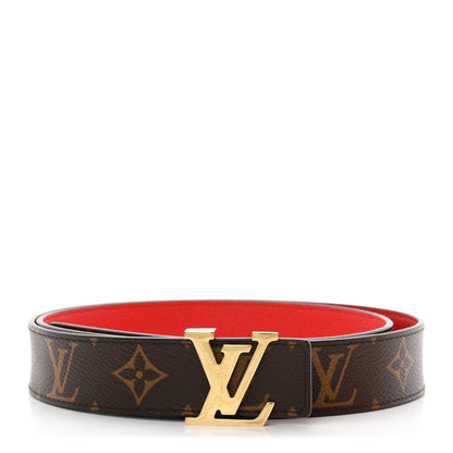 Louis Vuitton Monogram 30mm LV Initiales Reversible Belt 95 38 Coquelicot 1 of 6