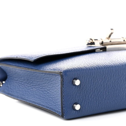 Hermes Chevre Mysore Mini Verrou Chaine Bag Bleu Agate 8 of 9