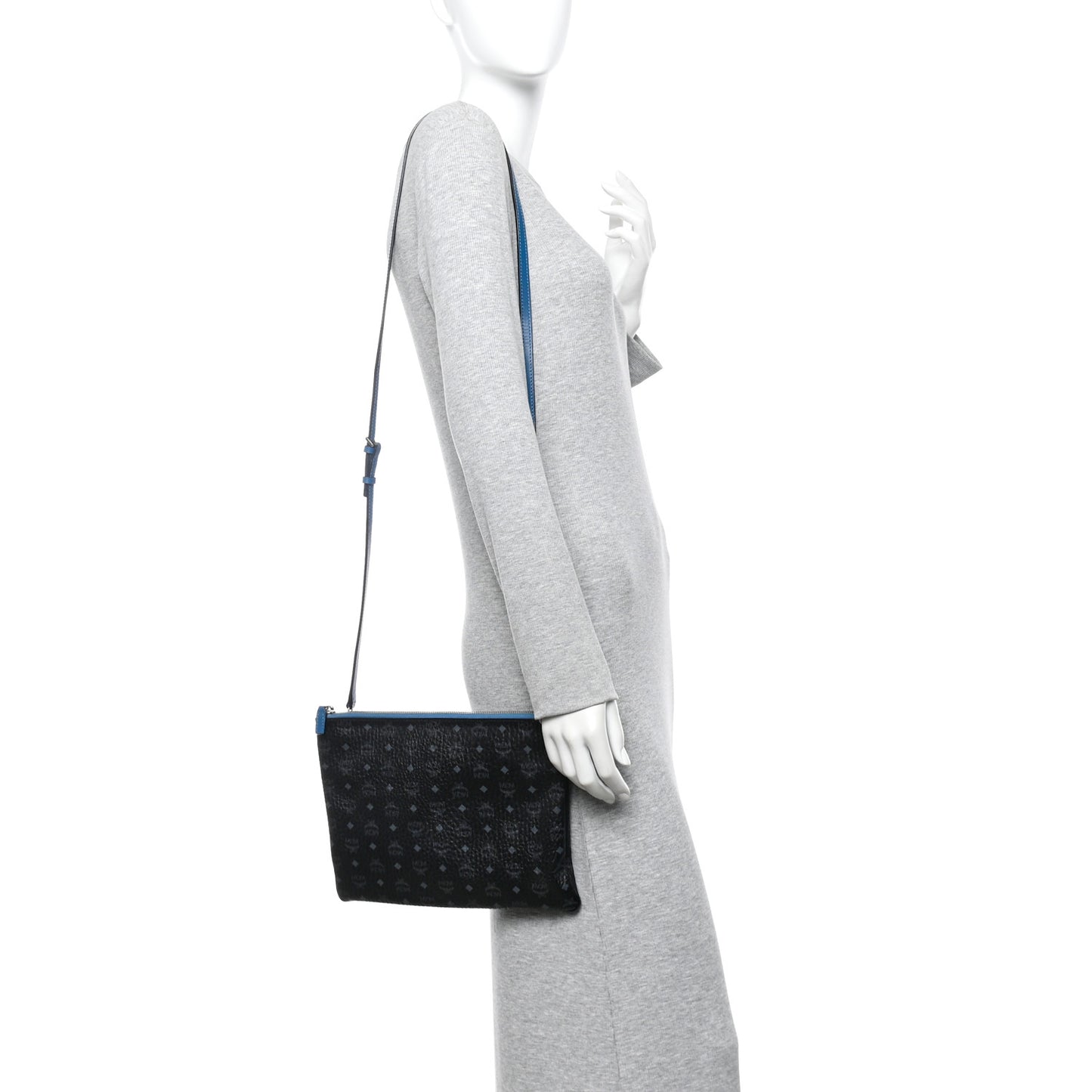 Visetos Medium Crossbody Pouch Black