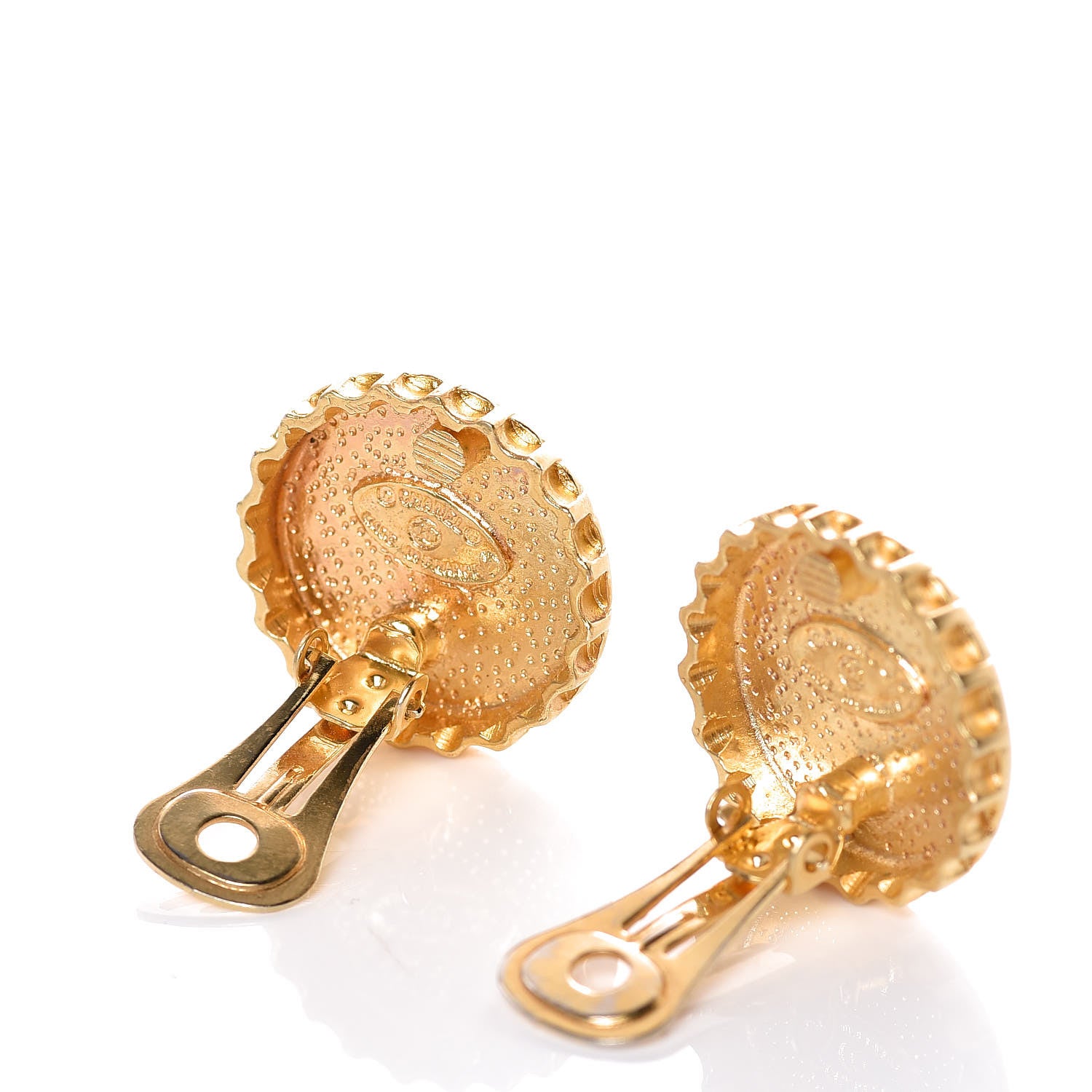 Chanel CC Clip On Earrings Gold 3 of 4