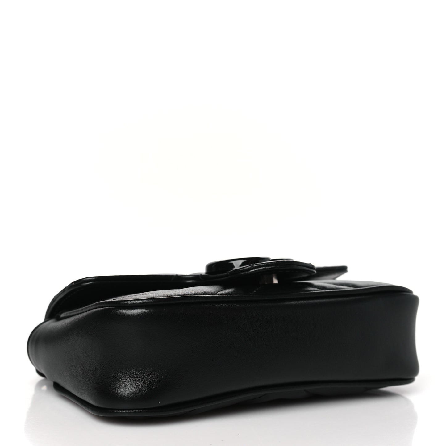 Calfskin Matelasse Monochrome GG Marmont Chain Belt Bag Black