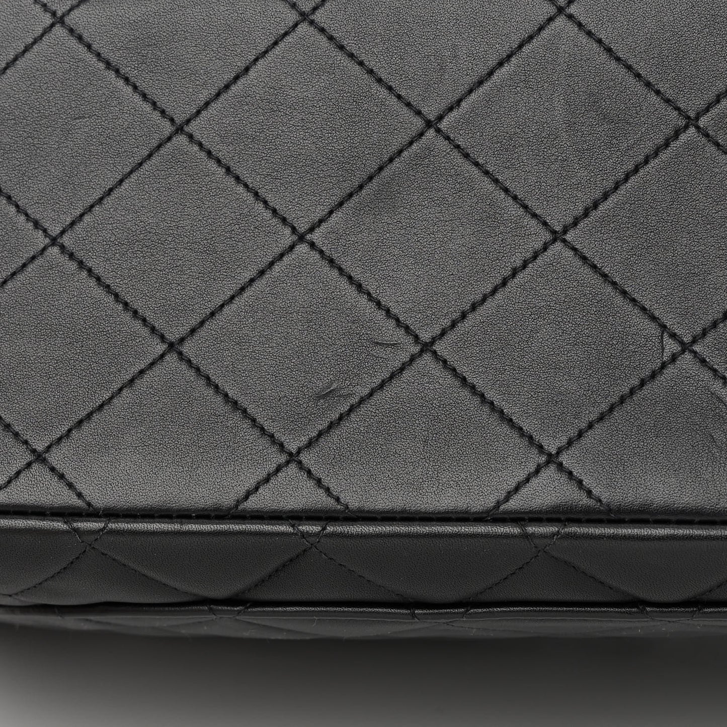 Lambskin Quilted XL Jumbo Single Flap Black