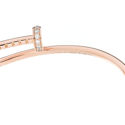 Cartier 18K Pink Gold Diamond Small Juste Un Clou Bracelet 16 4 of 5