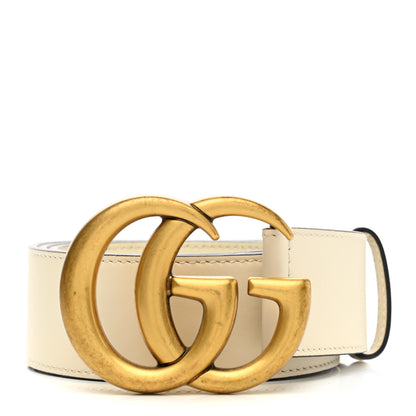 Gucci Calfskin Double G 40mm Belt 85 34 Mystic White 1 of 8