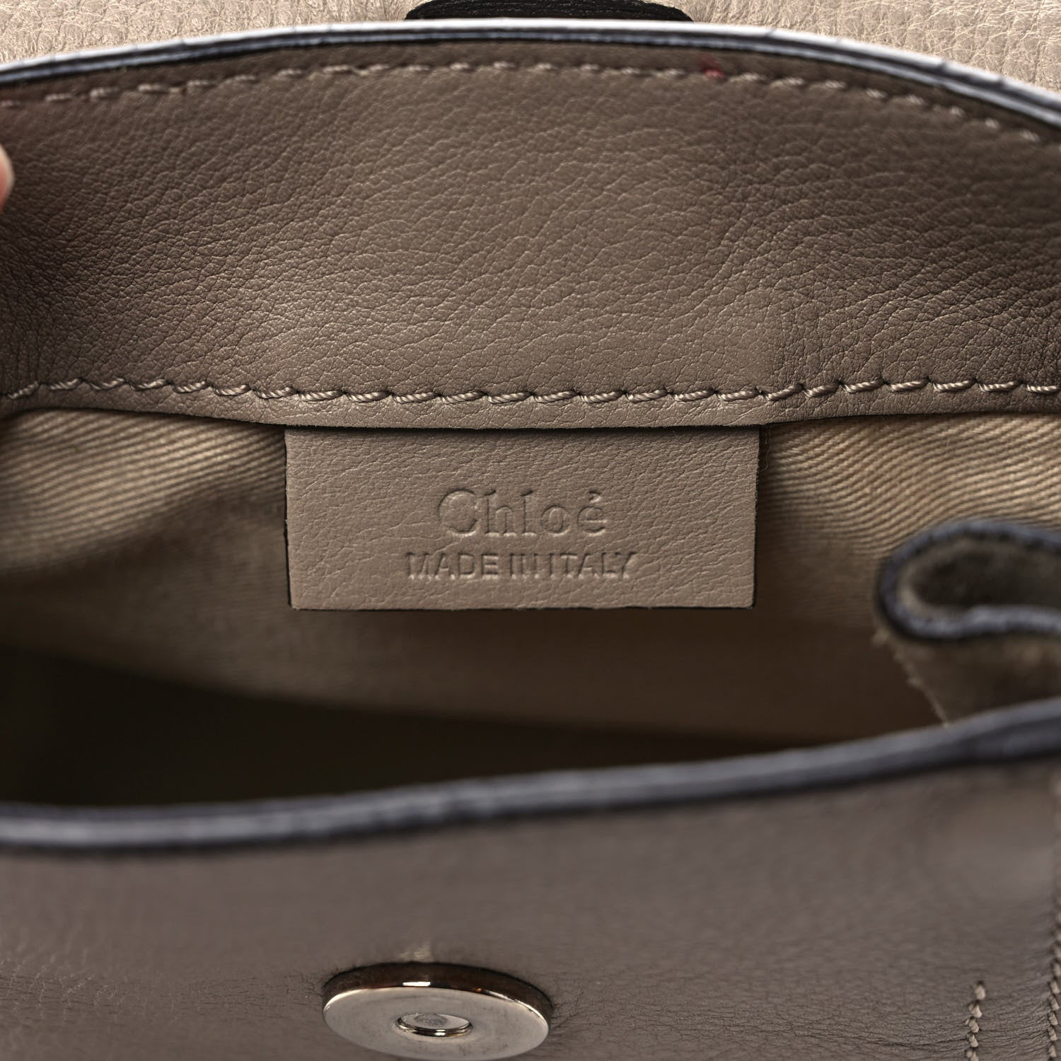 Chloe Suede Calfskin Mini Faye Backpack Motty Grey 6 of 11
