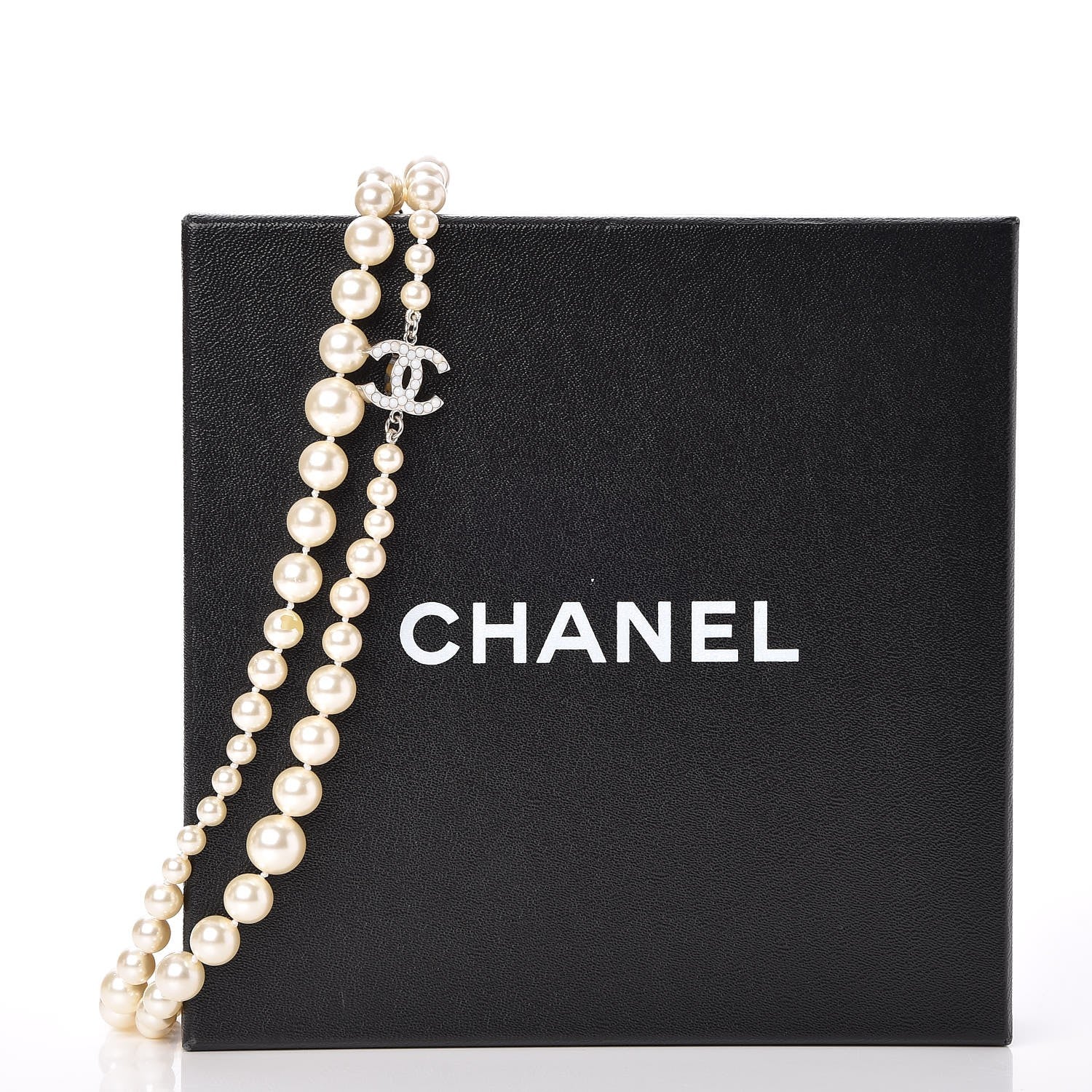 Chanel Pearl CC Long Necklace Gold 7 of 7