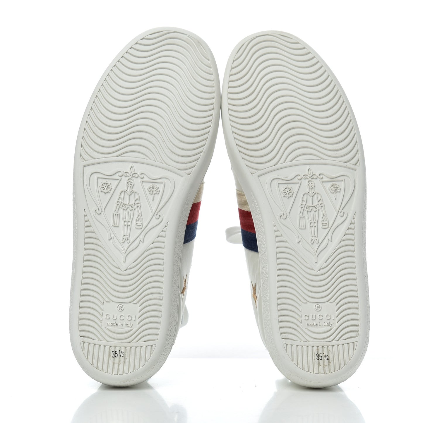 Calfskin Bee Star Embroidered Sylvie Web Ace Sneakers 35.5 White