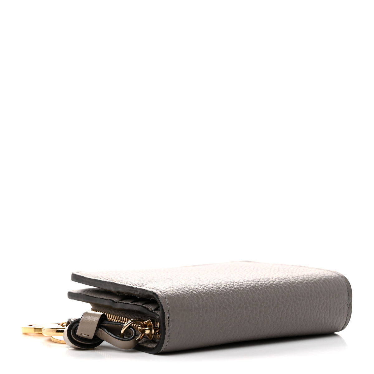 Chloe Grained Calfskin Alphabet Compact Wallet Cashmere Grey 4 of 8