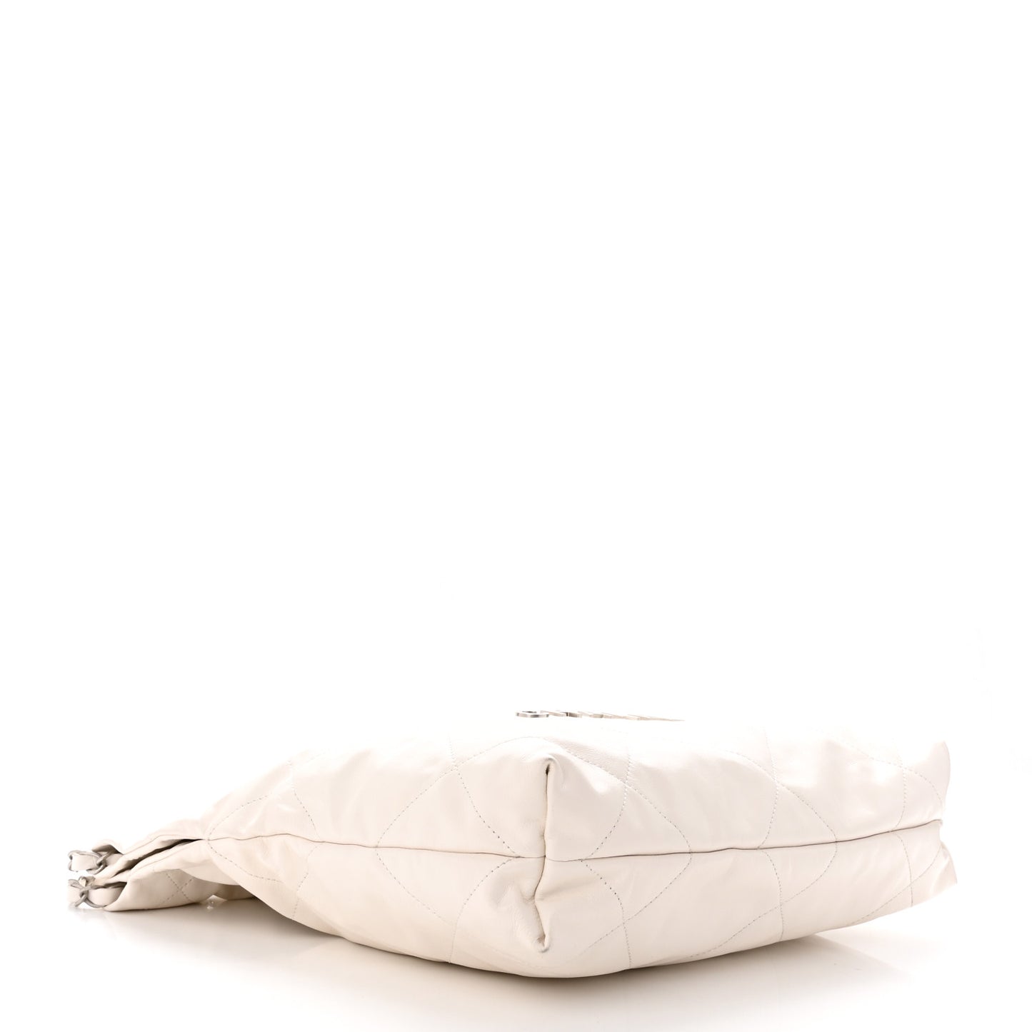 Shiny Calfskin Quilted Small Chanel 22 White
