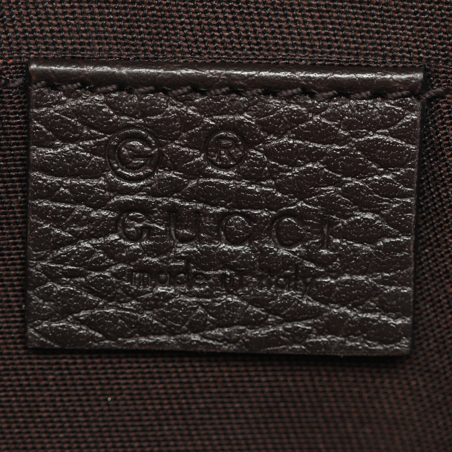 Gucci Monogram Dollar Calfskin Belt Bag Beige Ebony Testa di Moro Marrone Scuro 6 of 11