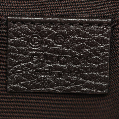 Gucci Monogram Dollar Calfskin Belt Bag Beige Ebony Testa di Moro Marrone Scuro 6 of 11