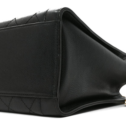 Chanel Grained Calfskin Stitched Small Label Click Shopper Tote Black 10 of 10