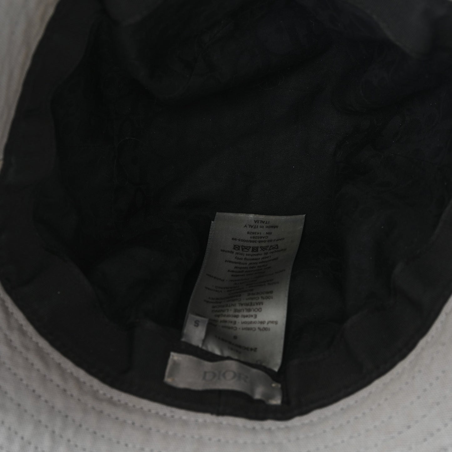 Cotton Logo Bucket Hat S Black