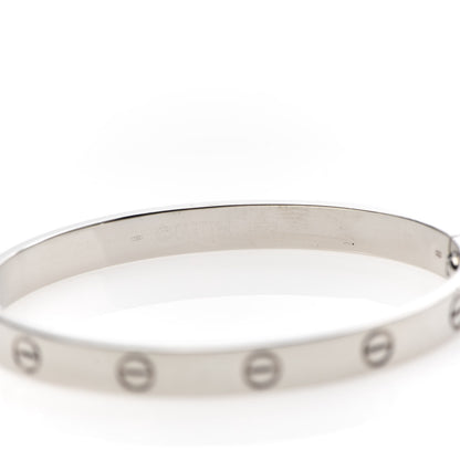 Cartier 18K White Gold LOVE Bracelet 17 6 of 7