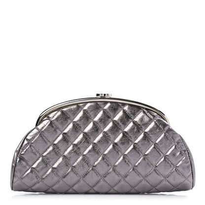 Chanel Metallic Aged Calfskin Quilted Timeless Clutch Silver 1 of 13