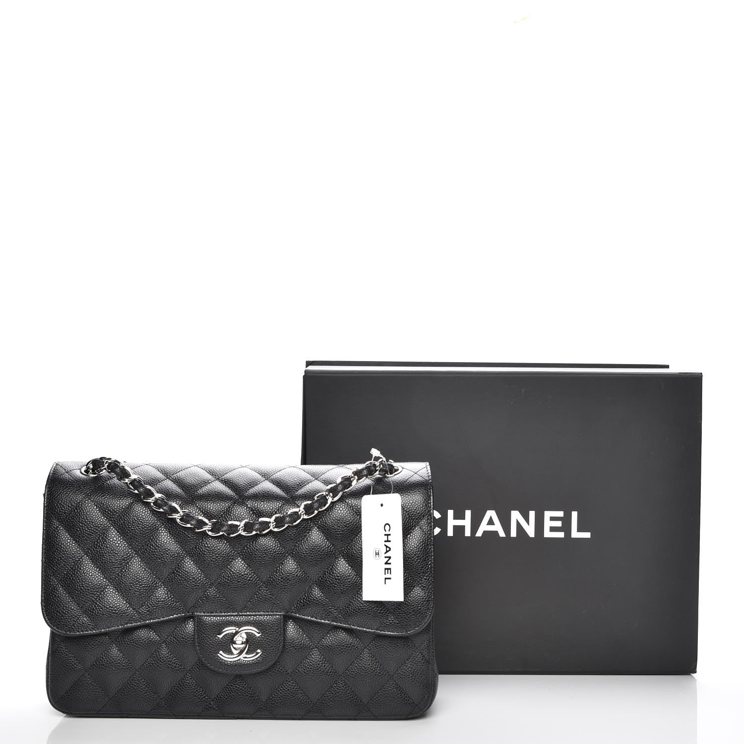 Chanel Caviar Quilted Jumbo Double Flap Black 8 of 8