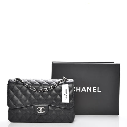 Chanel Caviar Quilted Jumbo Double Flap Black 8 of 8