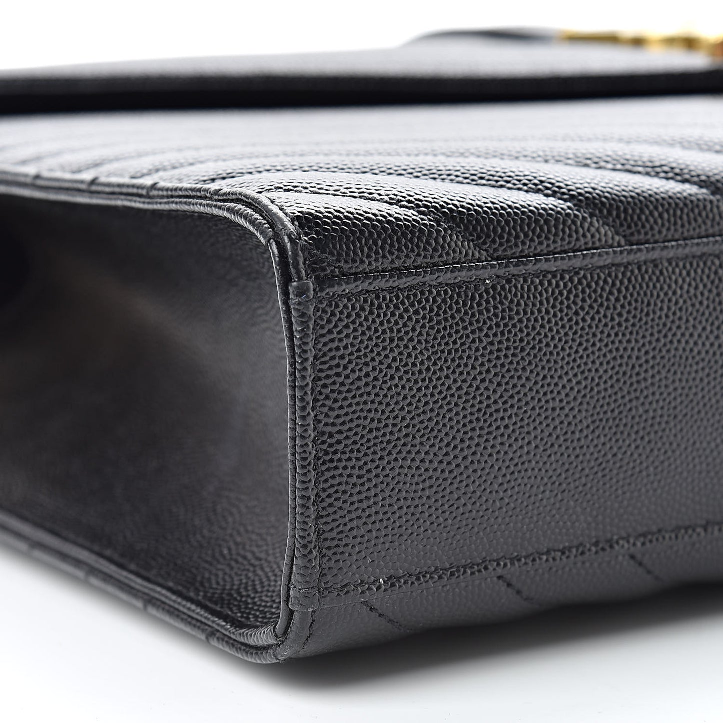Grain De Poudre Matelasse Chevron Large Monogram Satchel Black