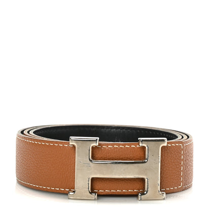 Hermes Togo Box H Belt 32mm Belt 95 Gold Black 1 of 7