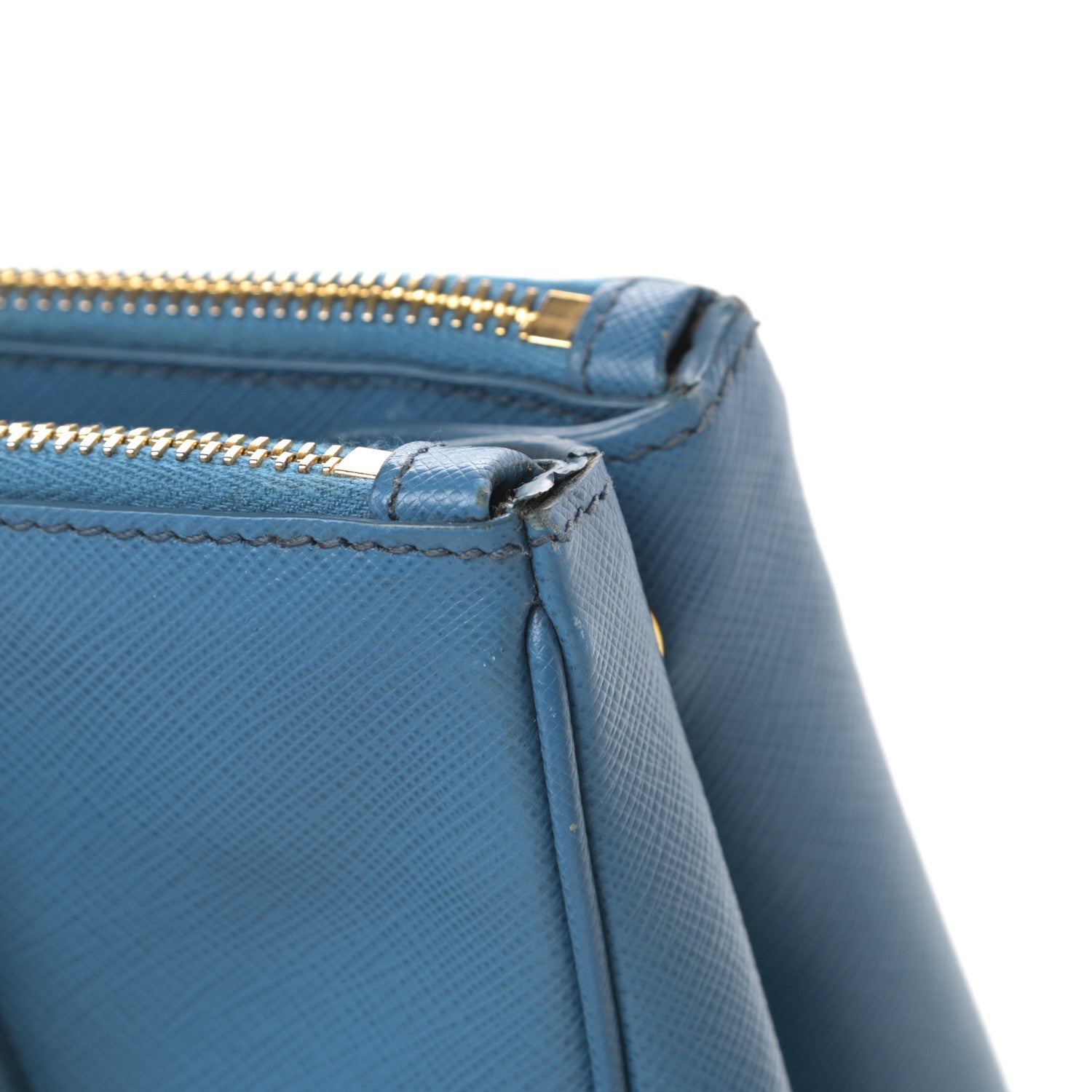 Prada Saffiano Mini Galleria Double Zip Tote Cobalto 13 of 21