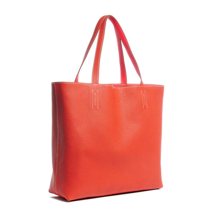 Hermes Taurillon Clemence Double Sens 45 Reversible Tote Peony Sanguine 4 of 8