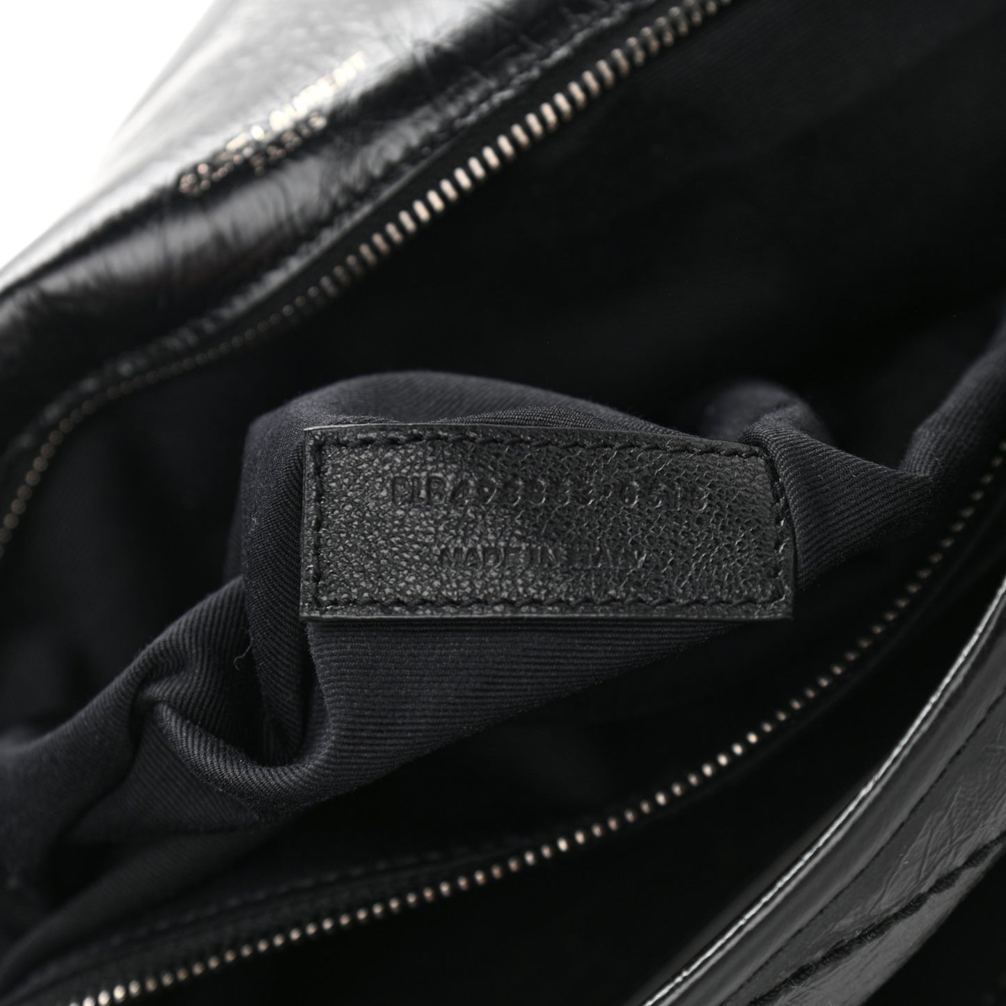 Crinkled Calfskin Matelasse Monogram Large Niki Chain Satchel Black