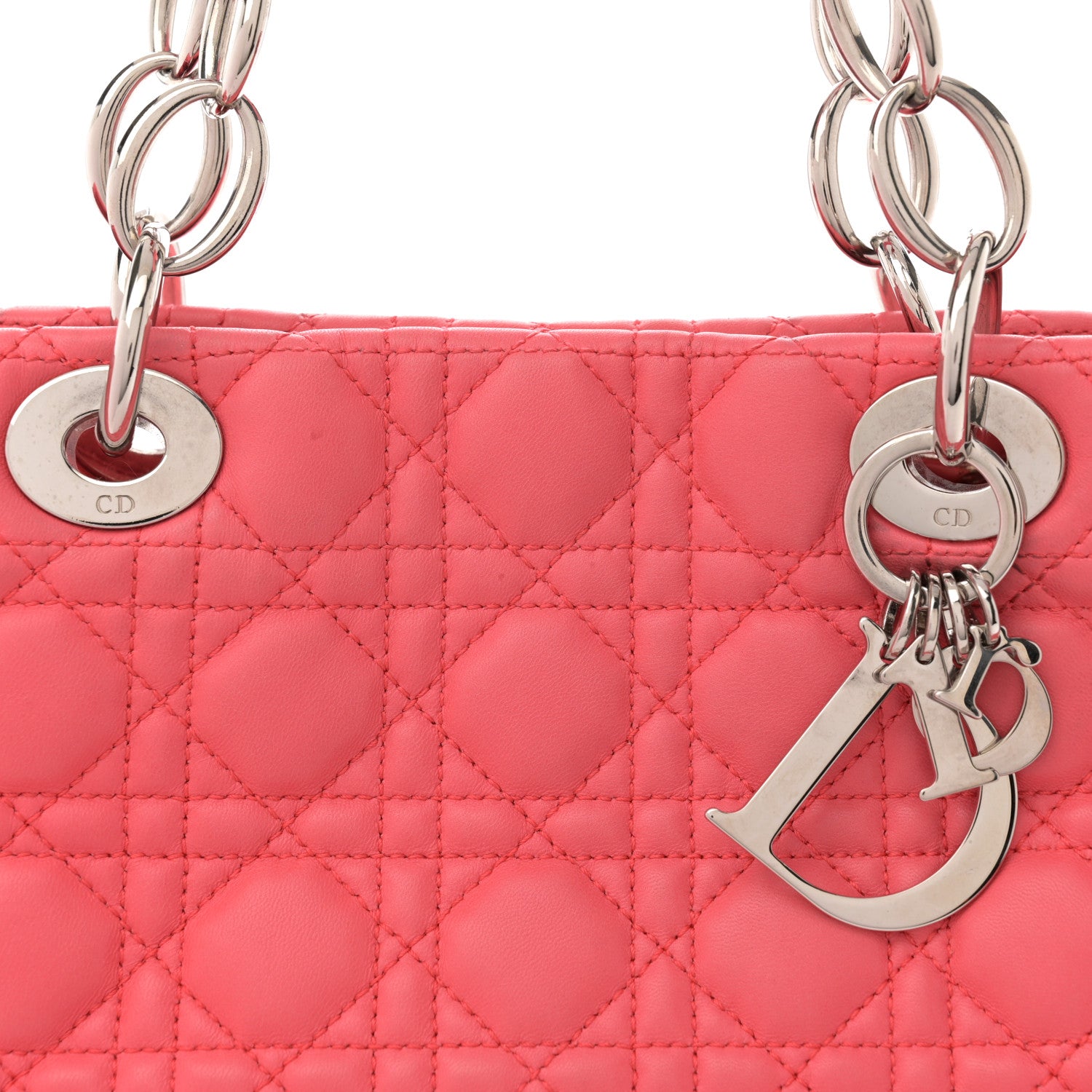 Christian Dior Lambskin Cannage Small Dior Soft Shopping Tote Pink 8 of 14