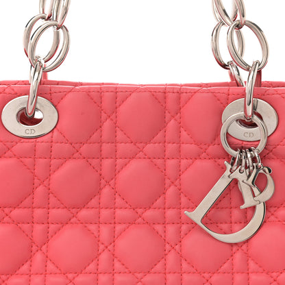 Christian Dior Lambskin Cannage Small Dior Soft Shopping Tote Pink 8 of 14