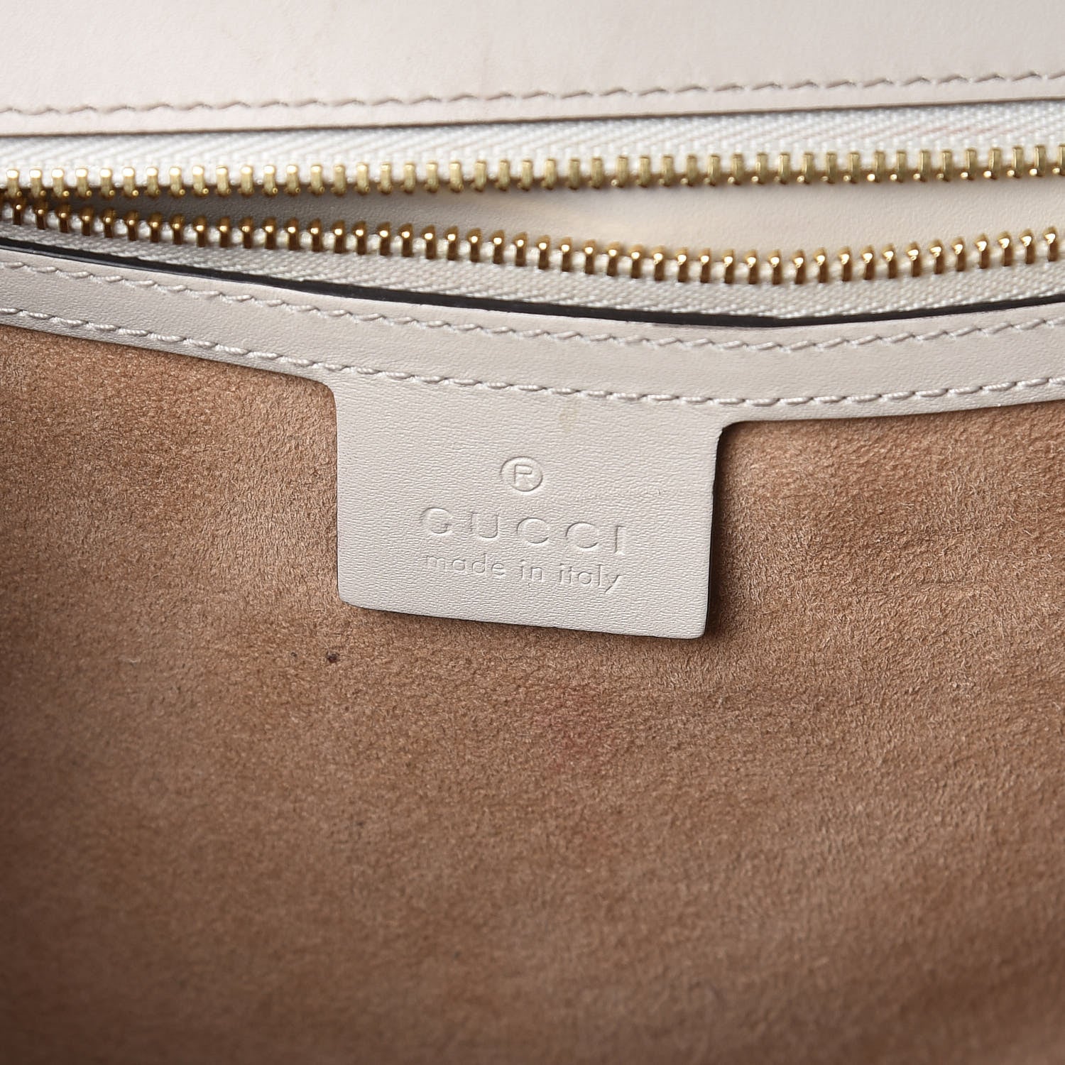 Gucci Calfskin Web Medium Sylvie Top Handle Bag White 7 of 20