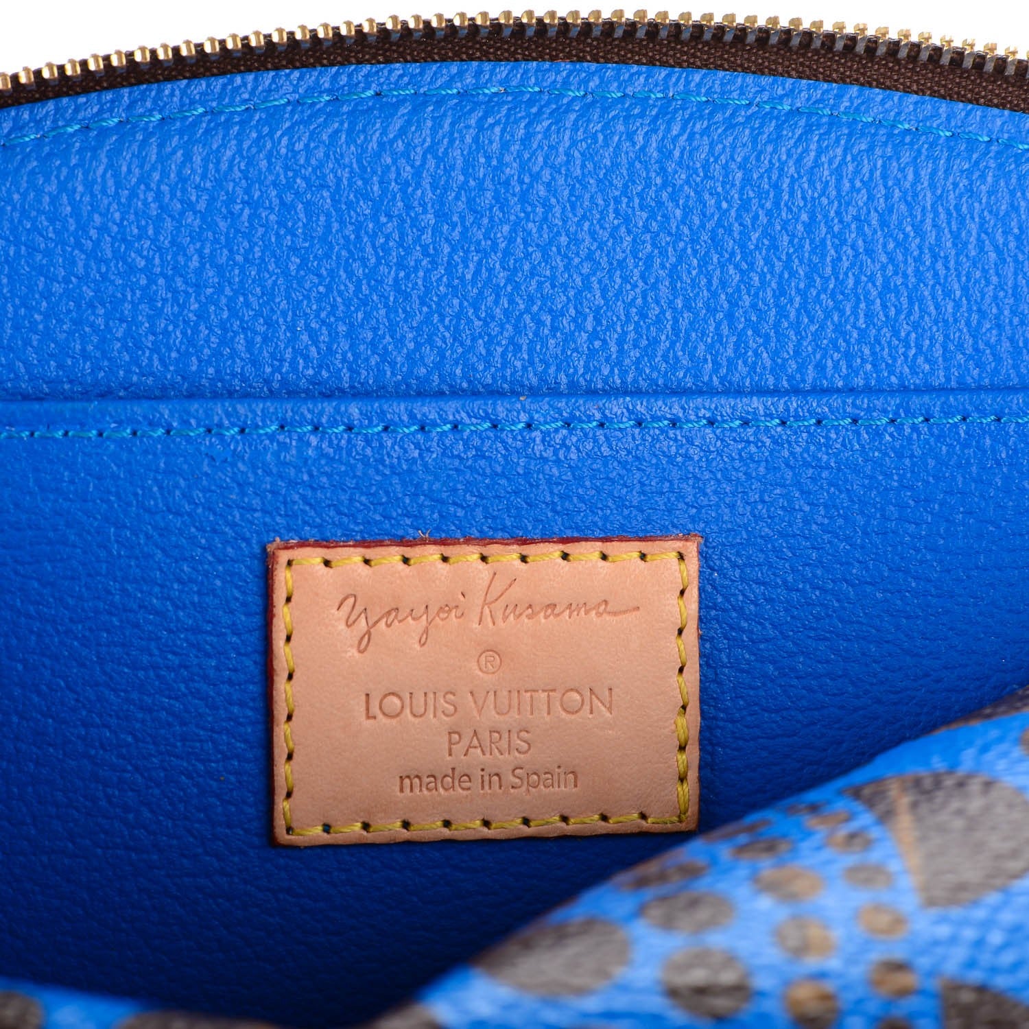 Louis Vuitton Monogram Kusama Pumpkin Dots Cosmetic Pouch Blue 6 of 7