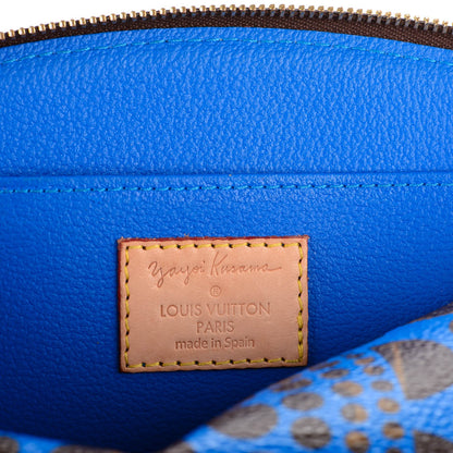 Louis Vuitton Monogram Kusama Pumpkin Dots Cosmetic Pouch Blue 6 of 7