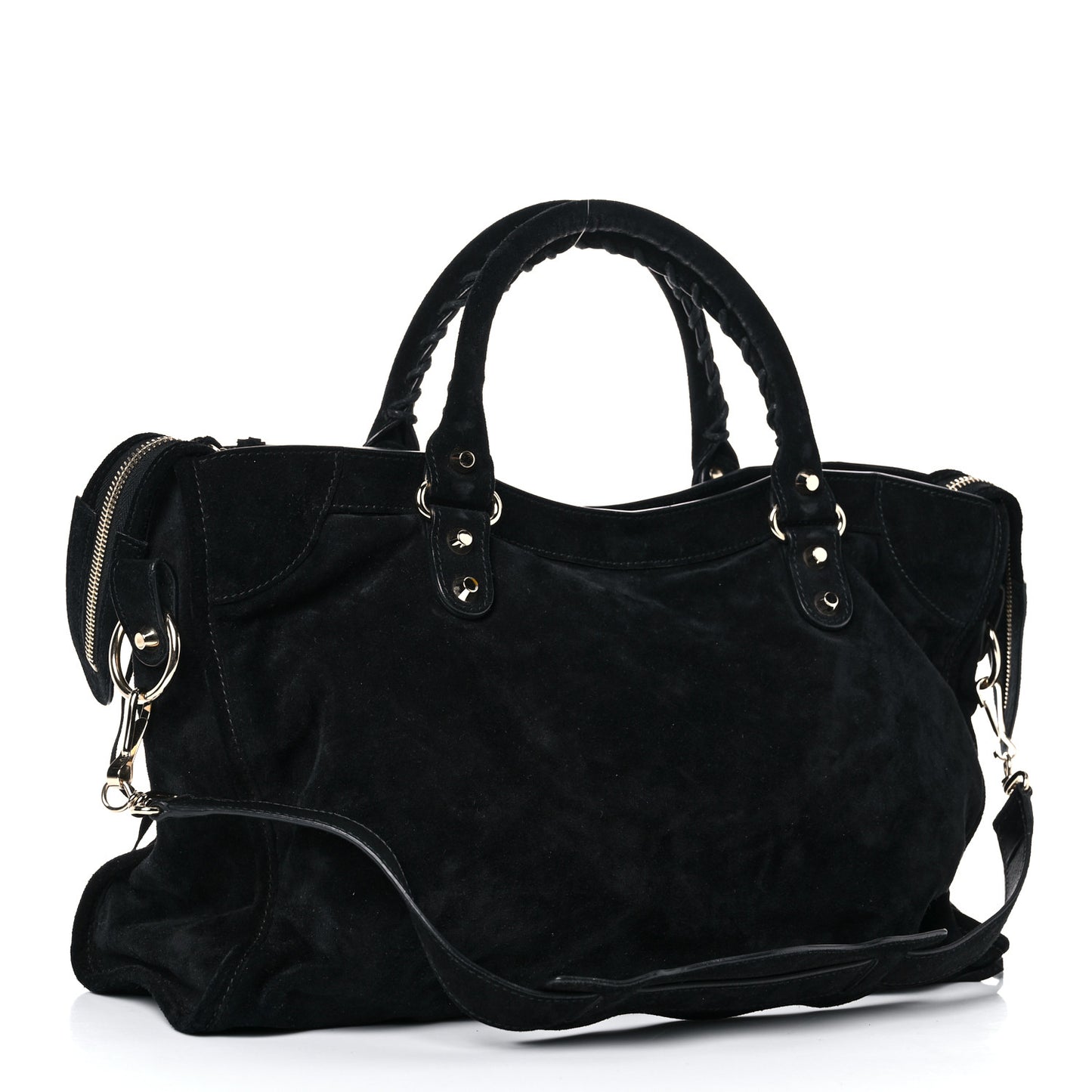 Baby Daim Suede Classic Gold Hardware City Black