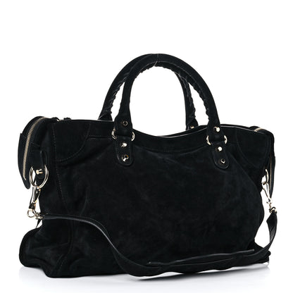 Balenciaga Baby Daim Suede Classic Gold Hardware City Black 3 of 18