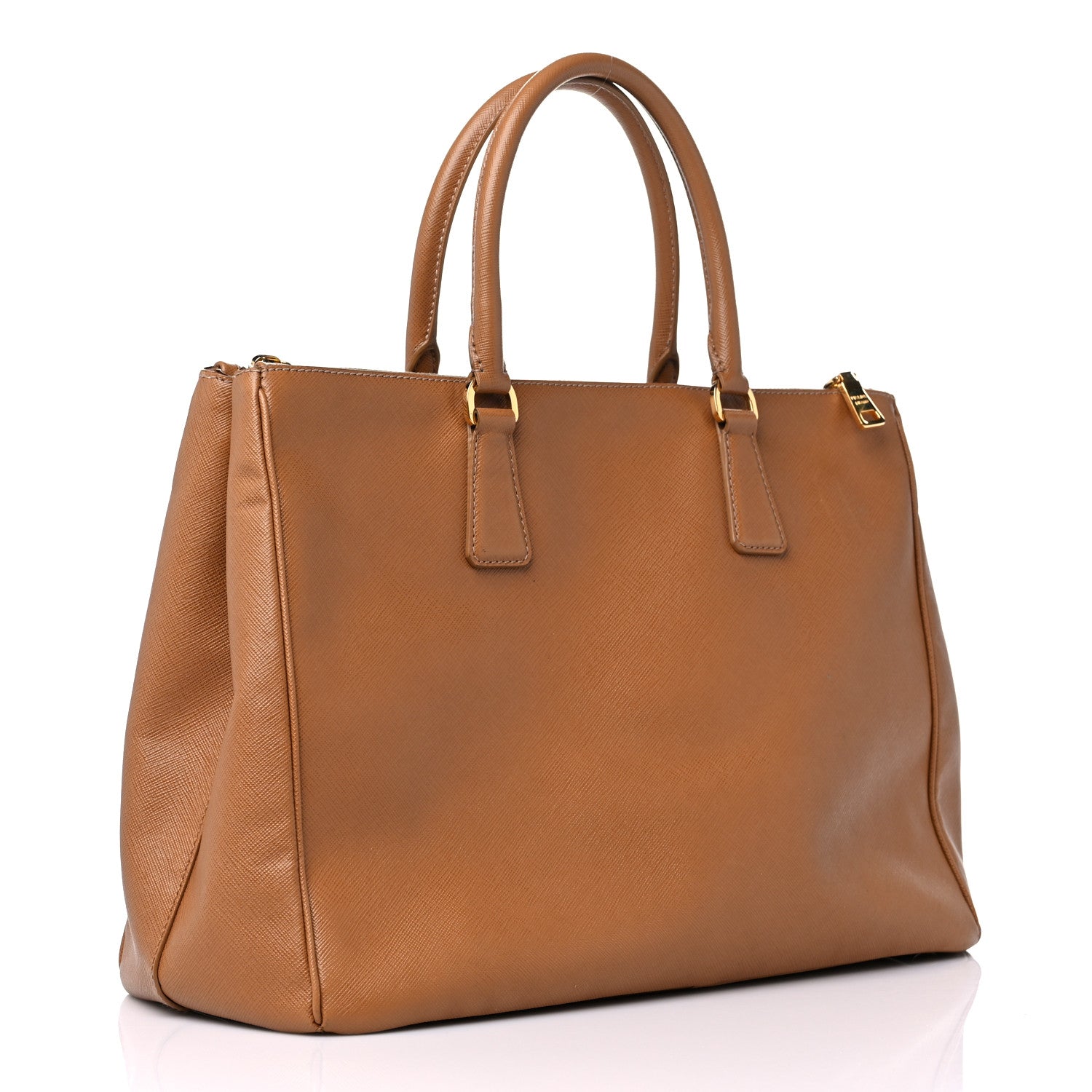 Prada Saffiano Large Galleria Double Zip Tote Caramel 3 of 21