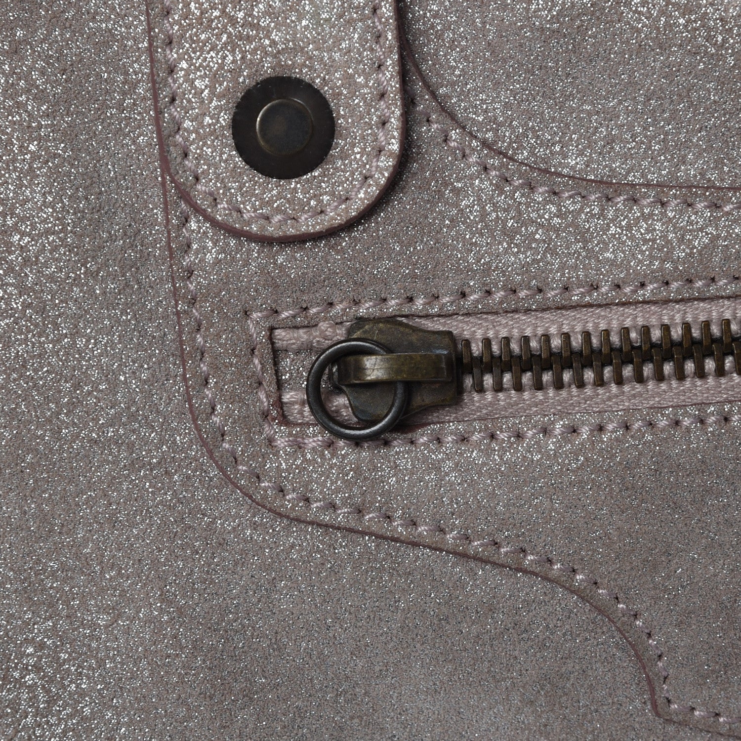 Balenciaga Metallic Craquele Calfskin Classic Hardware City Bois de Rose 13 of 33