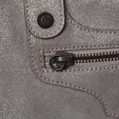 Balenciaga Metallic Craquele Calfskin Classic Hardware City Bois de Rose 13 of 33